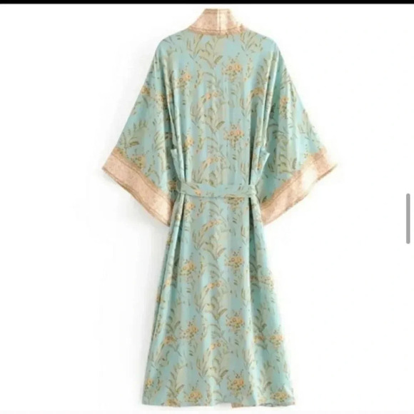 BOHEMIAN VINTAGE ROBE KIMONO - Picture 3 of 9